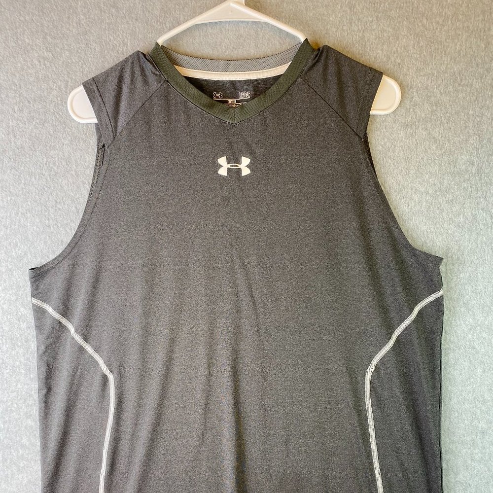 Under Armour Men's Heatgear Sleeveless Large Gray